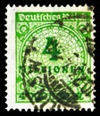Postage stamp printed in German Realm shows Value in 