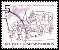 Postage stamp printed in Germany, Berlin shows Cabmen, Berlin people of the 19th century serie, circa 1969
