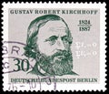 Postage stamp printed in Germany, Berlin, shows Robert Kirchhoff 1824-1887, 150th birthday serie, circa 1974