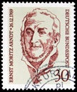 Postage stamp printed in Germany shows Birth Bicentenary of Ernst Moritz Arndt 1769 Ã¢â¬â 1860, serie, circa 1969