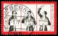 Postage stamp printed in Germany shows Carl Maria von Weber, composer, serie, circa 1976