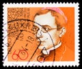 Postage stamp printed in Germany shows Eugenio Pacelli Pope Pius XII, German Catholics` Congress, Munich serie, circa 1984