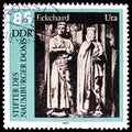 Postage stamp printed in Germany shows Founding Figures of the Naumburg Cathedral, circa 1983