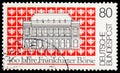 Postage stamp printed in Germany shows Frankfurt Stock Exchange, serie, circa 1985