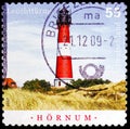 Postage stamp printed in Germany shows Hornum, Sylt built 1907, Lighthouses serie, circa 2007 Royalty Free Stock Photo
