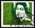 Postage stamp printed in Germany shows Ricarda Huch (1864-1947), Significant German women: Writers serie, circa 1975