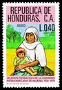 Postage stamp printed in Honduras shows Intibucana Mother, Inter-American WomenÃ¢â¬â¢s Commission serie, circa 1981