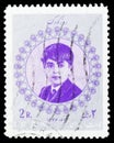 Postage stamp printed in Iran shows Crown prince Cyrus Reza, Children`s day: 7th birthday of the Crown Prince serie, circa 1967