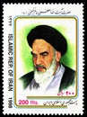 Postage stamp printed in Iran shows Emam Khomeini, circa 1997