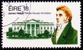 Postage stamp printed in Ireland shows James Hoban - White House Architect, serie, circa 1981 Royalty Free Stock Photo