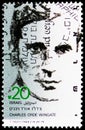 Postage stamp printed in Israel shows General Charles O. Wingate 1903-1944, circa 1984 Royalty Free Stock Photo