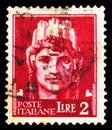 Postage stamp printed in Italy shows Italy turreted [with Fascists], Imperial Series serie, circa 1929