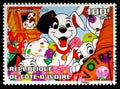 Postage stamp printed in Ivory Coast shows 101 Dalmatians, Disney serie, circa 2003