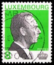 Postage stamp printed in Luxembourg shows portrait of Grand Duke Jean, serie, circa 1995