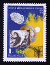 Postage stamp printed in magyar, hungary, 1970, Meteorological Service Royalty Free Stock Photo