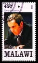 Postage stamp printed in Malawi shows Garry Kasparov, Chess serie, circa 2013