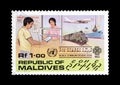 Postage stamp printed by Maldives