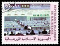 Postage stamp printed in Mauritania shows NASA Control Room, Houston, Viking Mars project serie, circa 1979
