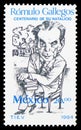 Postage stamp printed in Mexico devoted to First Centenary of the Birth of Romulo Gallegos, serie, circa 1984