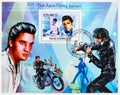 Postage stamp printed in Mozambique shows Block: Elvis Aaron Presley, serie, 175 MTn - Mozambican metical, circa 2009