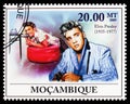 Postage stamp printed in Mozambique shows Elvis Aaron Presley, serie, 20 MTn - Mozambican metical, circa 2009