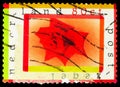 Postage stamp printed in Netherlands shows Blank stamp with optional vignettes with Red Rose, Greetings Stamps serie, 80 c - Dutch