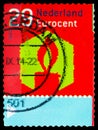Postage stamp printed in Netherlands shows Christmas: Candle, December Stamps serie, circa 2003