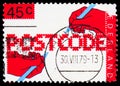 Postage stamp printed in Netherlands shows Postcode, serie, circa 1978