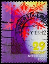 Postage stamp printed in Netherlands shows Snow Crystals, December Stamps serie, circa 2006