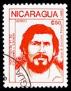 Postage stamp printed in Nicaragua shows Jose B. Escobar Perez, Heroes of the Revolution serie, circa 1988
