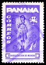 Postage stamp printed in Panama shows Girl Scout, Youth rehabilitation fund serie, circa 1964