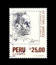 Postage stamp printed by Peru Royalty Free Stock Photo