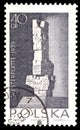 A Postage stamp printed in Poland shows Proposed Westerplatte Monument in memory for the Polish defenders at 1939