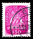 Postage stamp printed in Portugal shows Caravel 15th Century, serie, circa 1943