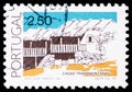 Postage stamp printed in Portugal shows Tras-os-montes houses, Traditional Architecture serie, 2.50 $ - Portuguese escudo, circa