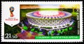Postage stamp printed in Russia shows Stadium \