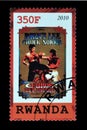 Postage stamp printed by Rwanda Royalty Free Stock Photo