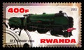 Postage stamp printed in Rwanda shows SR V \