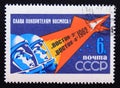 Post stamp Soviet Union, 1962, first group space flight series