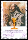 Postage stamp printed in Spain shows Saint Pascal Baylon, circa 1997