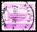 Postage stamp printed in Sudan shows Palace of the Republic in Khartoum, Indigenous motifs serie, circa 1962 Royalty Free Stock Photo