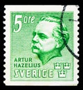 Postage stamp printed in Sweden shows Artur Hazelius, Swedish teacher, scholar and folklorist, serie, circa 1941