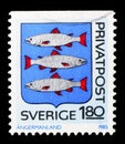 Postage stamp printed in Sweden shows Discount stamps, 1.80 kr - Swedish krona, serie, circa 1985 Royalty Free Stock Photo