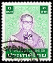 Postage stamp printed in Thailand shows King Bhumipol Adulyadej (1980-1991), serie, circa 1983 Royalty Free Stock Photo