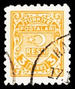 Postage stamp printed in Turkey shows Resmi, Official Stamps serie, 3 Turkish kurus, circa 1948