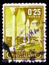 Postage stamp printed in Turkey shows View of Ankara, Postal Stamps, Different Representations serie, circa 1943