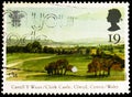 Postage stamp printed in United Kingdom shows Castell Y Waun (Chirk Castle), Clwyd, Wales, 25th Anniv of Investiture of the Prince