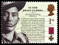 Postage stamp printed in United Kingdom shows Corporal Agansing Rai, 150th Anniversary of the Victoria Cross serie, circa 2006 Royalty Free Stock Photo