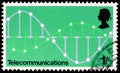 Postage stamp printed in United Kingdom shows Telecommunications - Pulse Code Modulation, Post Office Technology serie, circa 1969