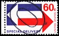 Postage stamp printed in United States shows Arrows, Special Delivery serie, circa 1971